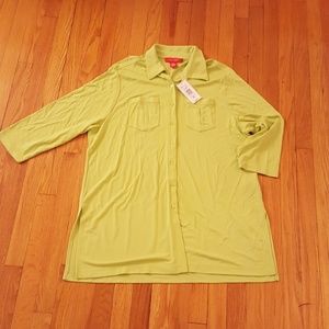 *NWT* LIME GREEN A LINE BLOUSE